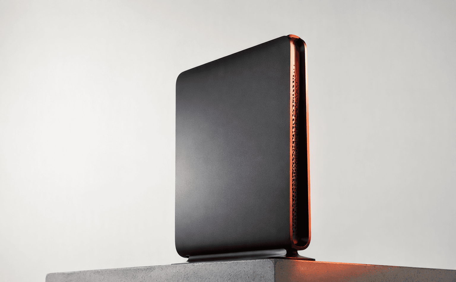 Box internet fibre design sur fond clair